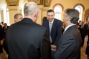 Vitaliy Klichko during a diplomatic reception