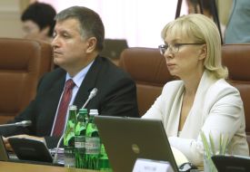 Lyudmila Denisova and Arsen Avakov