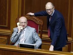 Arseniy Yatsenyuk and Aleksandr Turchinov