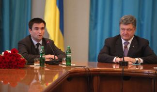 Pavel Klimkin and Petr Poroshenko