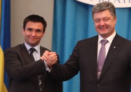 Pavel Klimkin and Petr Poroshenko