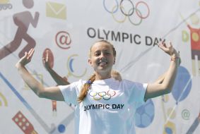 Participants of the festival of sport