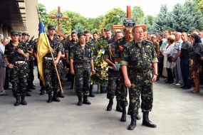 Церемония прощания с погибшими военнослужащими