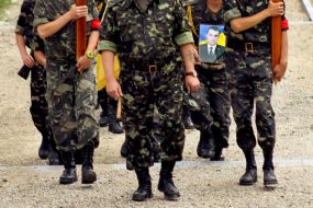 Церемония прощания с погибшими военнослужащими