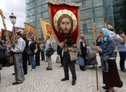 Participants of the Cross procession