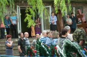 Portrait of a dead serviceman Andrei Kravchenko