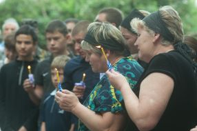 Portrait of a dead serviceman Andrei Kravchenko