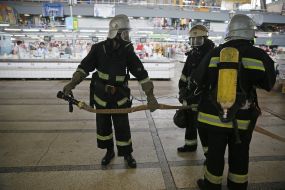 Fire and tactical exercises on Zhitniy market