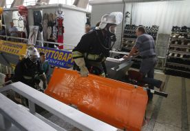 Fire and tactical exercises on Zhitniy market