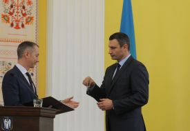 Borsis Lozhkin and Vitaly Klichko