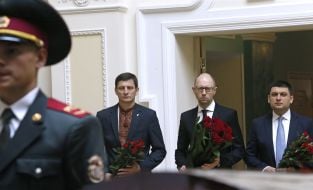 Александр Сыч, Арсений Яценюк и Владимир Гройсман