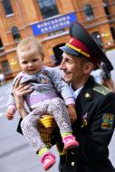 A graduate of the Military Academy with a child