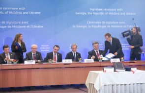The signing of the Association Agreement between the EU and Ukraine