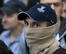 Participants in the action against the policy of the newspaper "Vesti"