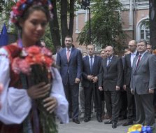 Vitali Klitschko, Aleksandr Turchinov, Arseniy Yatseniuk and Petr Poroshenko