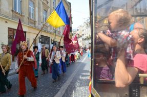 Участники "Парада военно-исторических реконструкций"