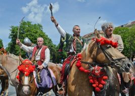 Участники "Парада военно-исторических реконструкций"