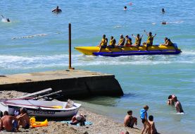 Holidaymakers on the beach
