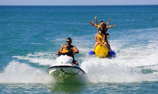 Holidaymakers on the beach