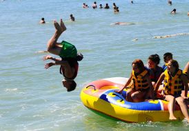 Holidaymakers on the beach