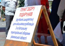 Action on gathering of clothing for soldiers