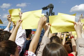 Participants of flashmob