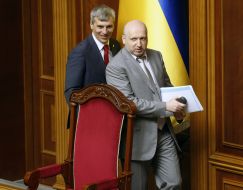 Ruslan Koshulinsky and Alexandr Turchinov