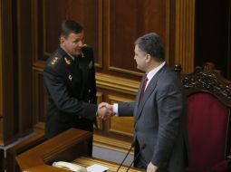 Petr Poroshenko and Valeriy Geletey