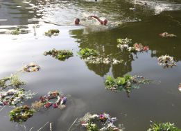 Wreaths on the water
