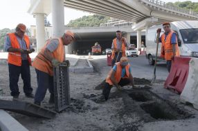 Road interchange at Postal Square