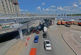 Road interchange at Postal Square