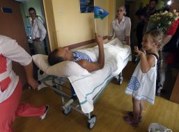 The wounded paratrooper