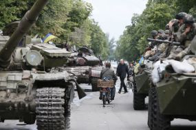 Украинская военная техника в Славянске