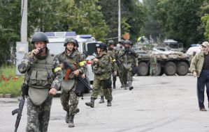 Украинские военнослужащие в Славянске