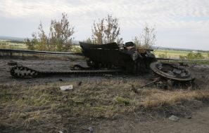 Подорванная БМП