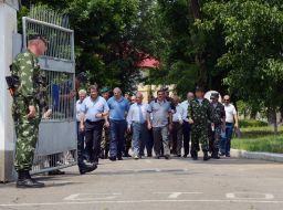 The gate of a military unit