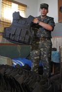 Serviceman with body armor