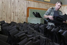 Serviceman with body armor