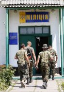 Ukrainian servicemen in Seversk
