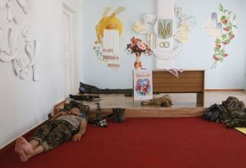 Ukrainian soldier in Seversk