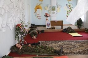 Ukrainian soldier in Seversk