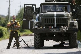 Ukrainian soldier in Seversk
