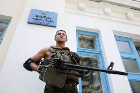 Ukrainian soldier in Seversk
