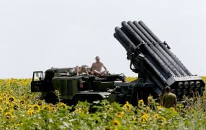 Multiple rocket launcher in the area of ATO