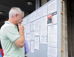 Bulletin board in Slavyansk