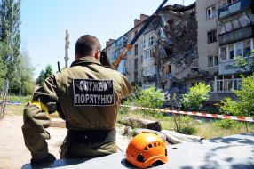 Reconstruction work in Slavyansk