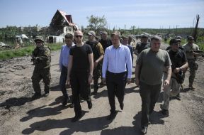 Arseniy Yatsenyuk, Arsen Avakov and Vladimir Groysman
