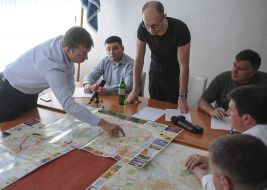 Arseniy Yatsenyuk, Arsen Avakov and Maksim Burbak