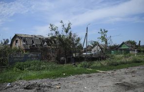 Ruined house in Slavyansk