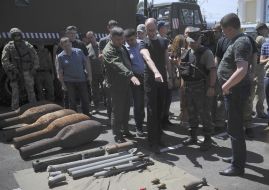 Arseniy Yatsenyuk, Arsen Avakov and Maksim Burbak